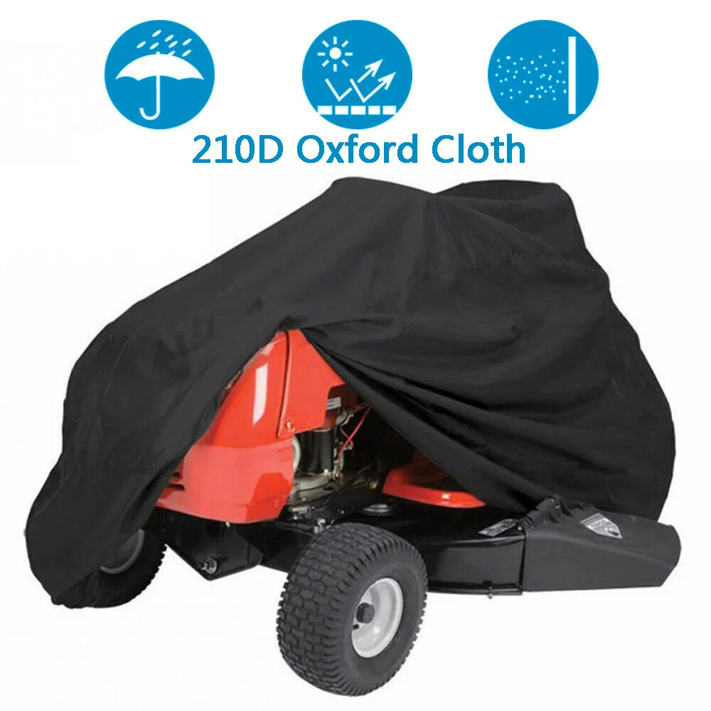 

210D Waterproof Lawn Mower Cover Tractor Cover Rainproof Dustproof UV Protection Garden Yard Weeder Overlay All-Purpose Cover