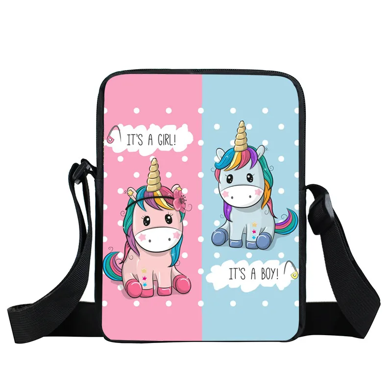 xkbunicornowl04 Фантазия животных Красочные Единорог мини сумка для девочек Bookbag мальчиков Школьные сумки Дети Книга сумка сумки на плечо лучший подарок - Цвет: xkbunicornowl04