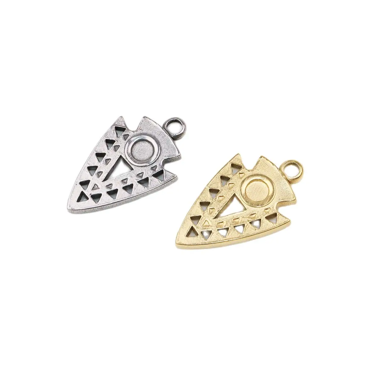 

5pcs 18mm Wholesale Stainless Steel High Quality 18K Gold Eye Charms Pendant DIY Necklace Earrings Bracelets Unfading 2 Colors