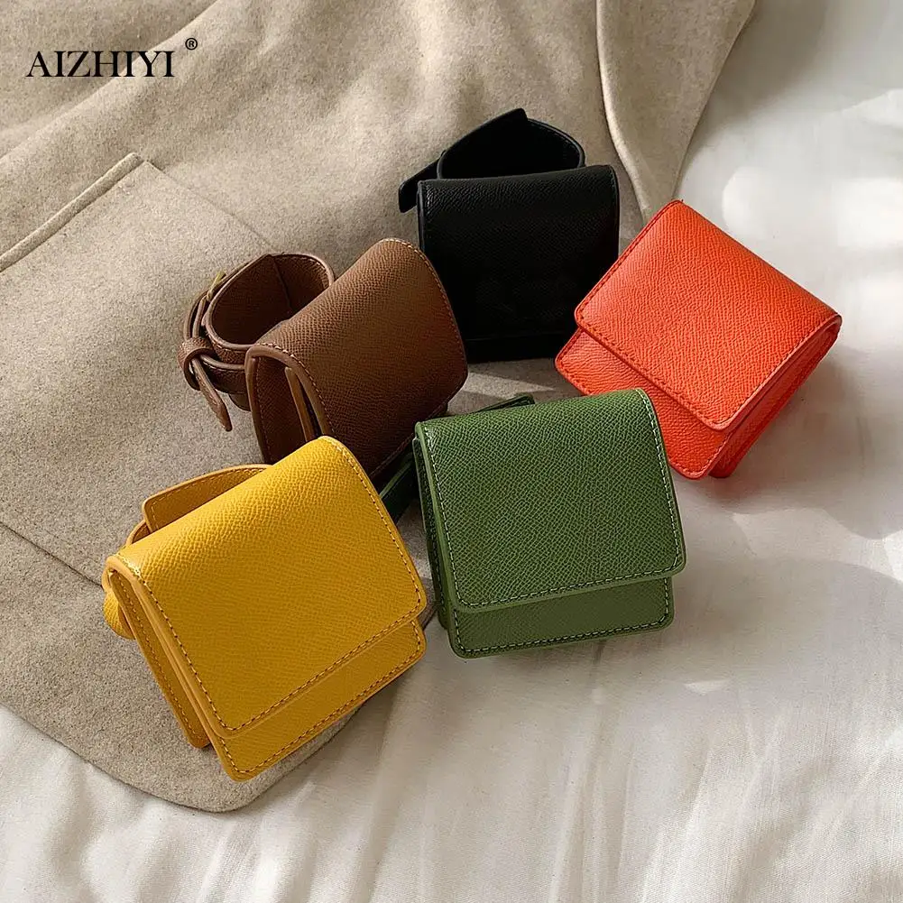 Однотонная женская сумка на запястье из искусственной кожи Классическая