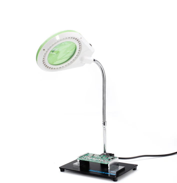 

Stand magnifying glass LED Taobao foreign trade desktop magnifying glass with light 10 times dimmable