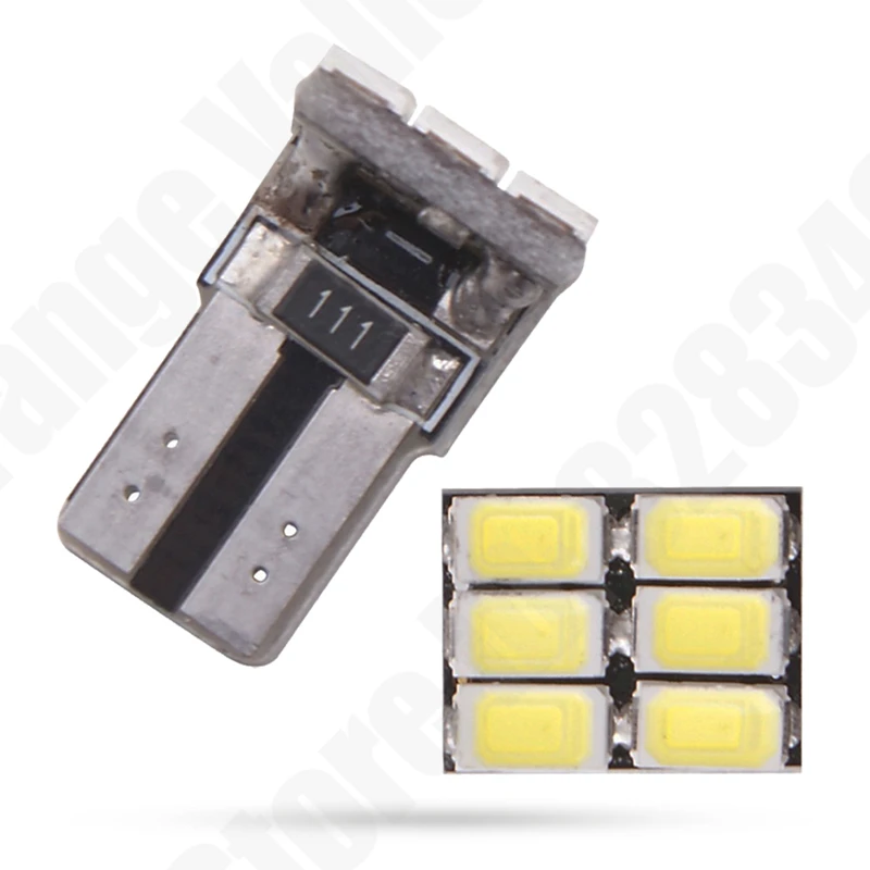 10 шт. клиновые лампы T10 W5W 6 светодиодный LED s 194 501 Canbus 12 Auto 5630 SMD DC 12V | Автомобили и