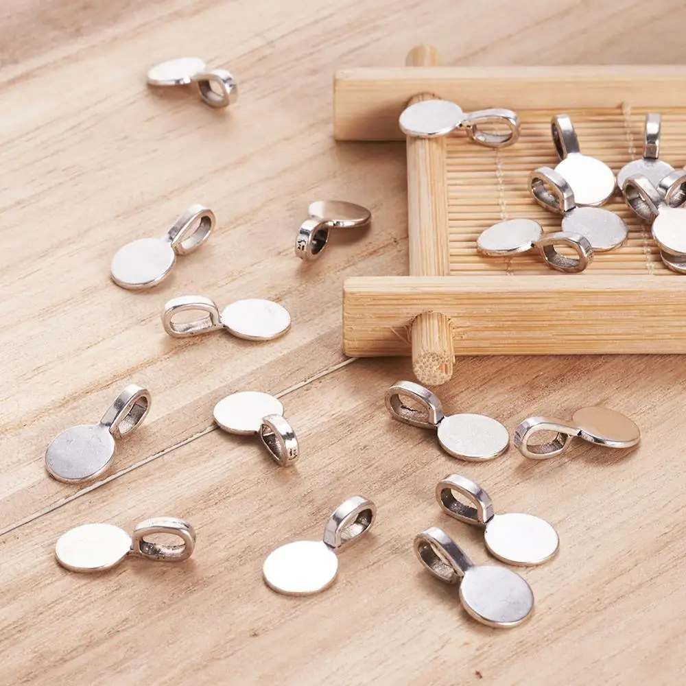 20 шт. тибетский стильный клей на плоской подвеске подвески плоские круглые