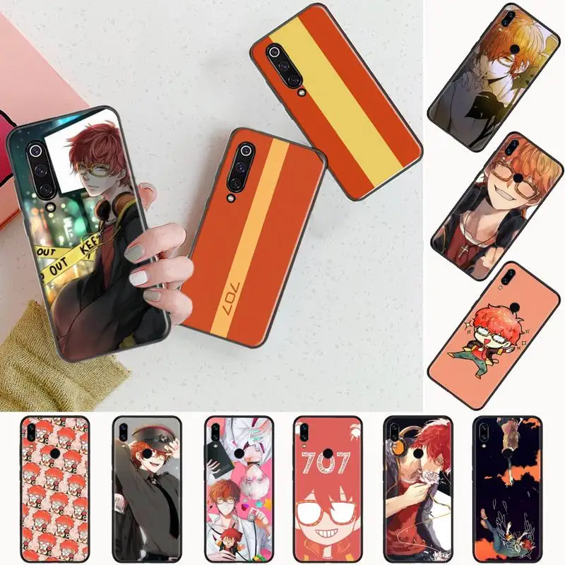 

707 Mystic Messenger Anime Phone Case black For Xiaomi Redmi mi note 7 8t 9 9t 9s 8 10 10t 11 pro lite K20 max 3