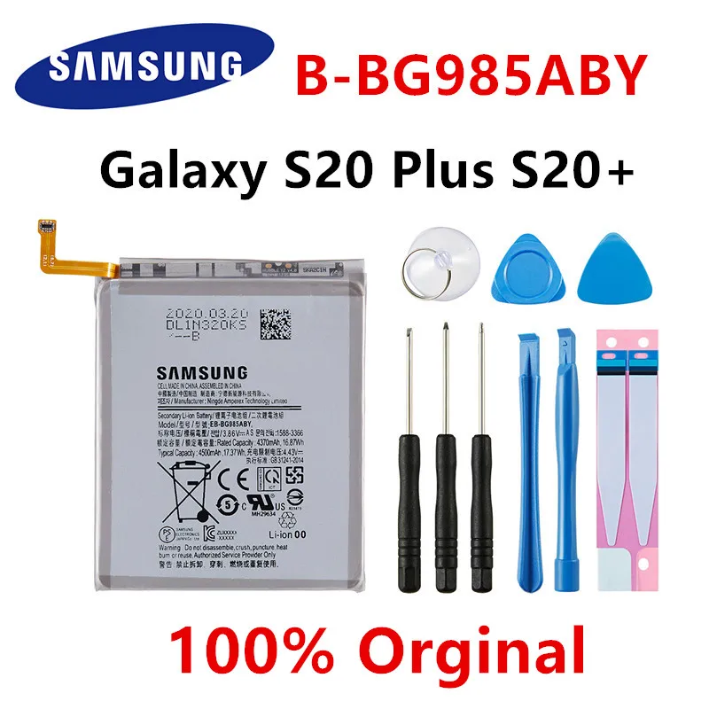 

SAMSUNG Orginal EB-BG985ABY 4500mAh Replacement Battery For Samsung Galaxy S20 Plus S20Plus S20+ Mobile phone Batteries +Tools