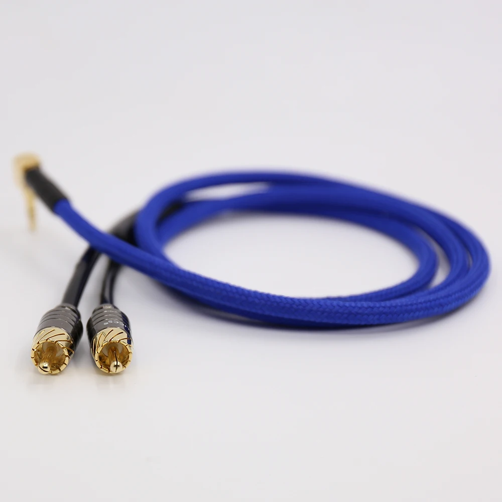 3 5 мм Прямоугольный штекер на 2RCA Phono Hifi аудио кабель 1 м | Электроника
