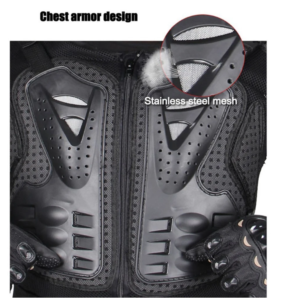 

HEROBIKER Elastic Full Body Motorcycle Armor Protective Jacket Spine Motocross Armor Vest Chest Gear Clothing Protection S- 3XL