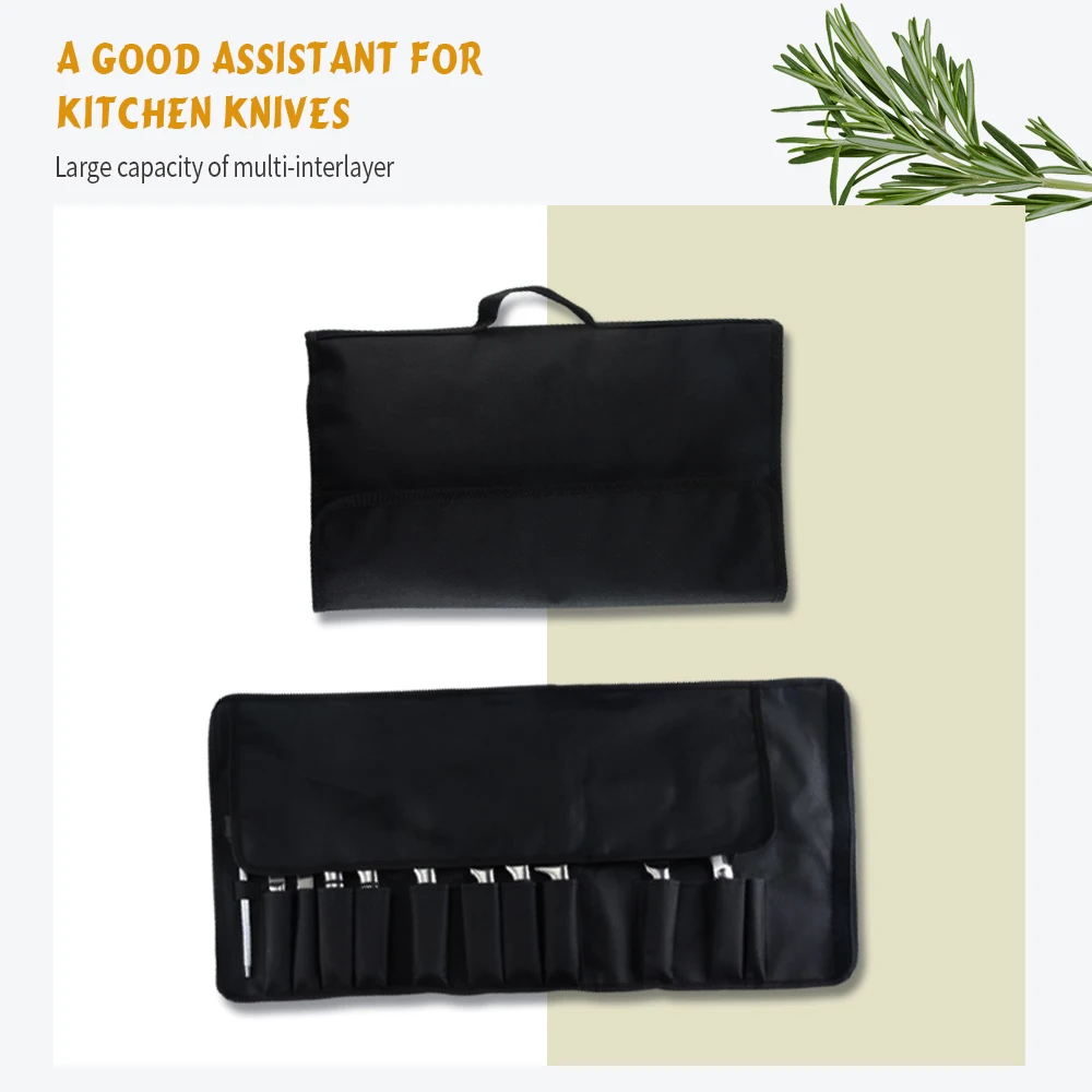 12 карманных пакетов-роликов для хранения ножей из ткани оксфорд рулонный мешок