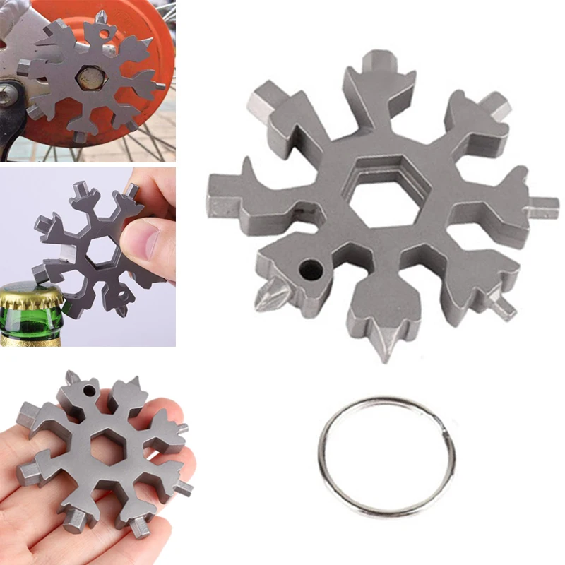 

18 в 1 Многофункциональный карманный гаечный ключ со снежинками шестигранный ключ Многофункциональный для кемпинга выживания на природе по...