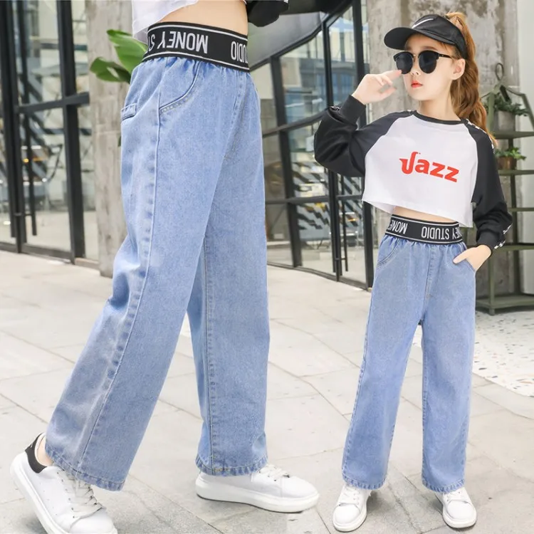 

Jeans for Teenage Kids Bell Bottom Pants Girl Denim Long Pants Girls Clothes 10 12 Year Wide Leg Pants for Girls Fall Clothes