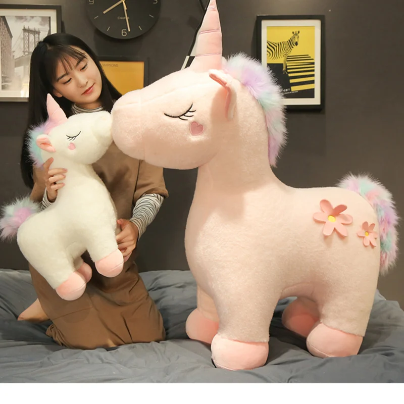 

100cm dream unicorn plush toy cute rainbow unicorn soft pillow stuffed sleeping unicorn toys baby kids doll sweet gift for kids