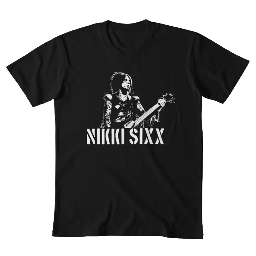 Футболка NIKKI SIXX nikki sixx franklin carlton serafino feranna jr m?tley crüe glam rock music a m bassist|Мужские футболки|
