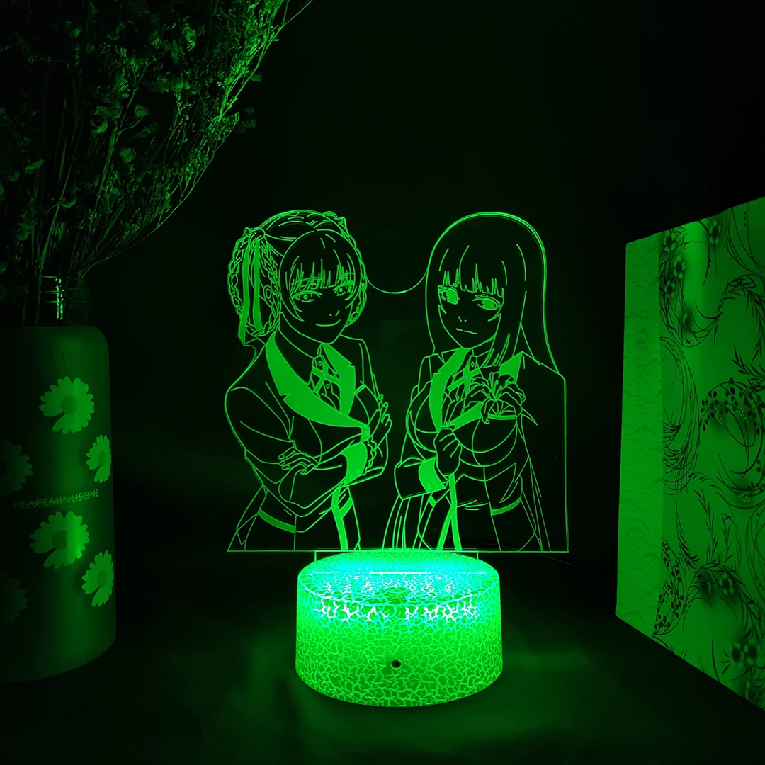 3D Kakegurui аниме лампа комикс искусство Рисование лазерная гравировка акриловые