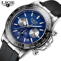 2022 lige top brand luxury sports men quartz wristwatch mens watches silicone strap waterproof watch for men relogio masculino