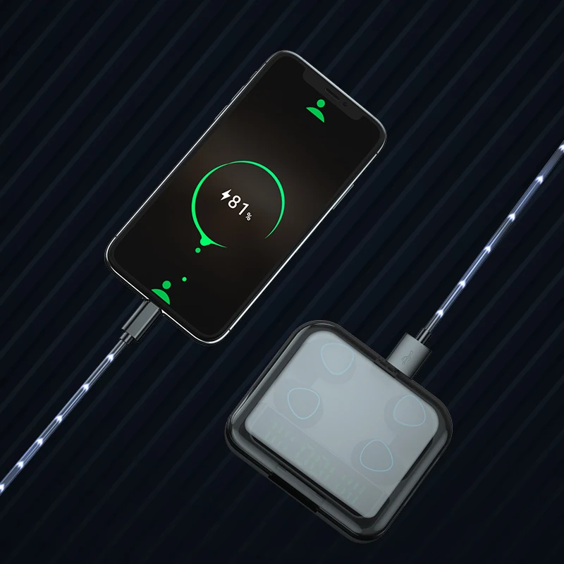 

M22 TWS Bluetooth Earphone Stereo bass BT 5.0 headphones With Mic Handsfree Earbuds Matching Set 2021