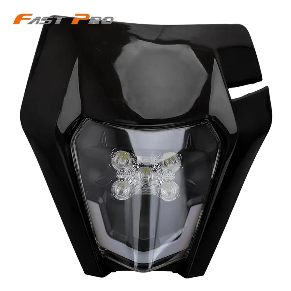 Мотоцикл светодиодный лампы передних фар маска Освещение Фары для мотоциклов KTM