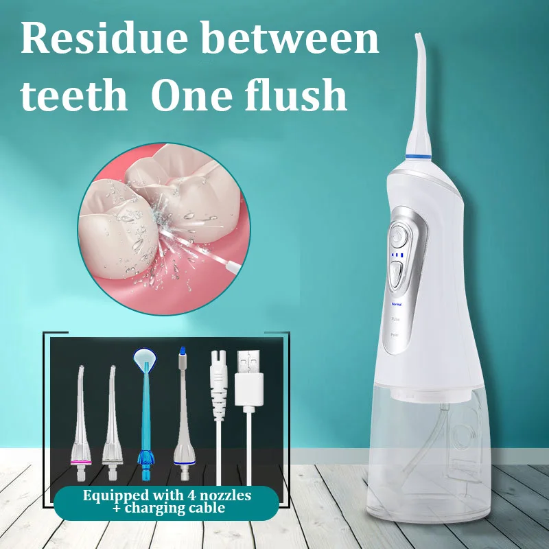 

Water Oral Flosser with 9 Clean Modes Non-Slip Hand Low-Noise Design Waterproof Portable Rechargeable for Home Travel SANA889