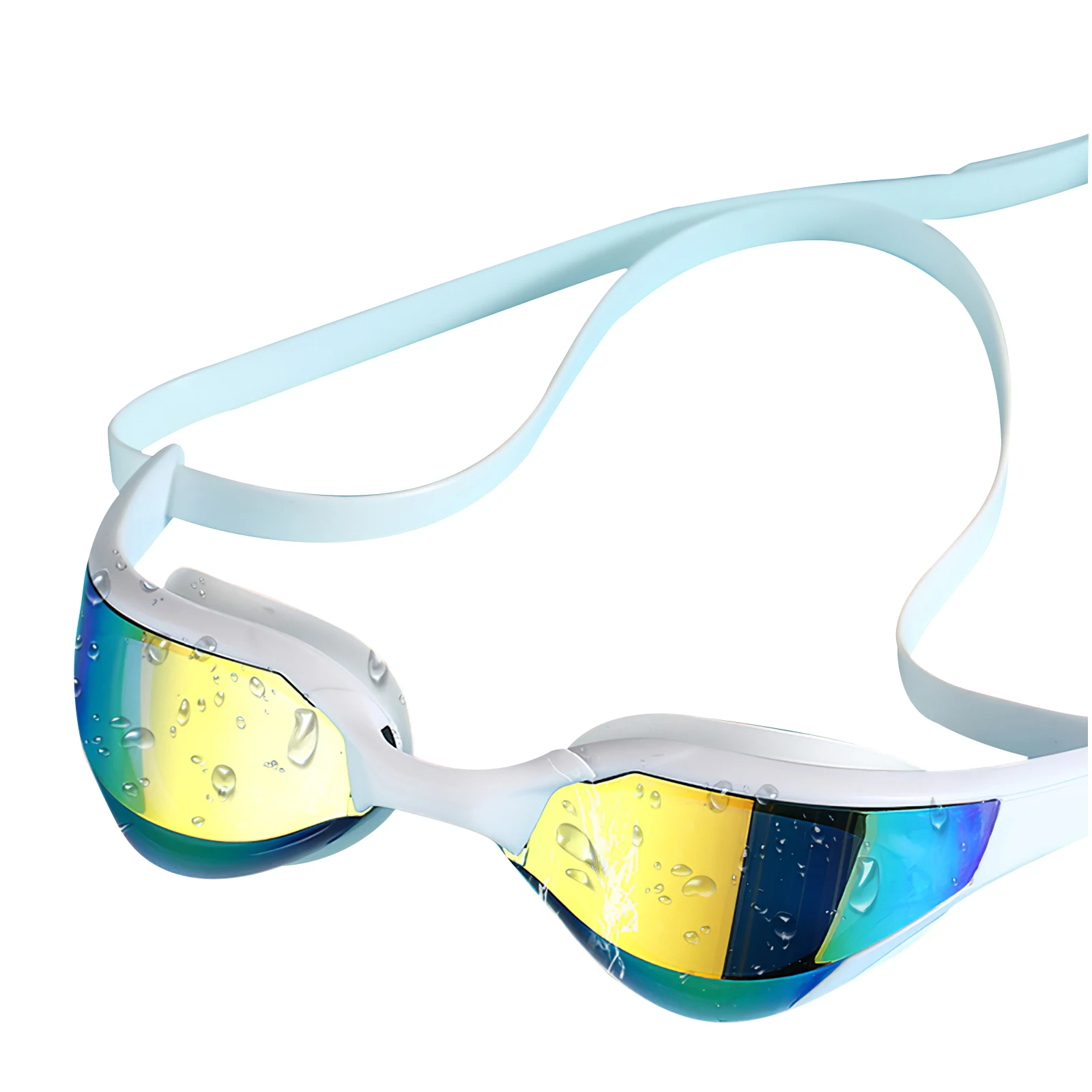 

Диоптрийные плавательные очки, профессиональные силиконовые плавательные очки при близорукости, антизапотевающие, УФ-защитные, плаватель...