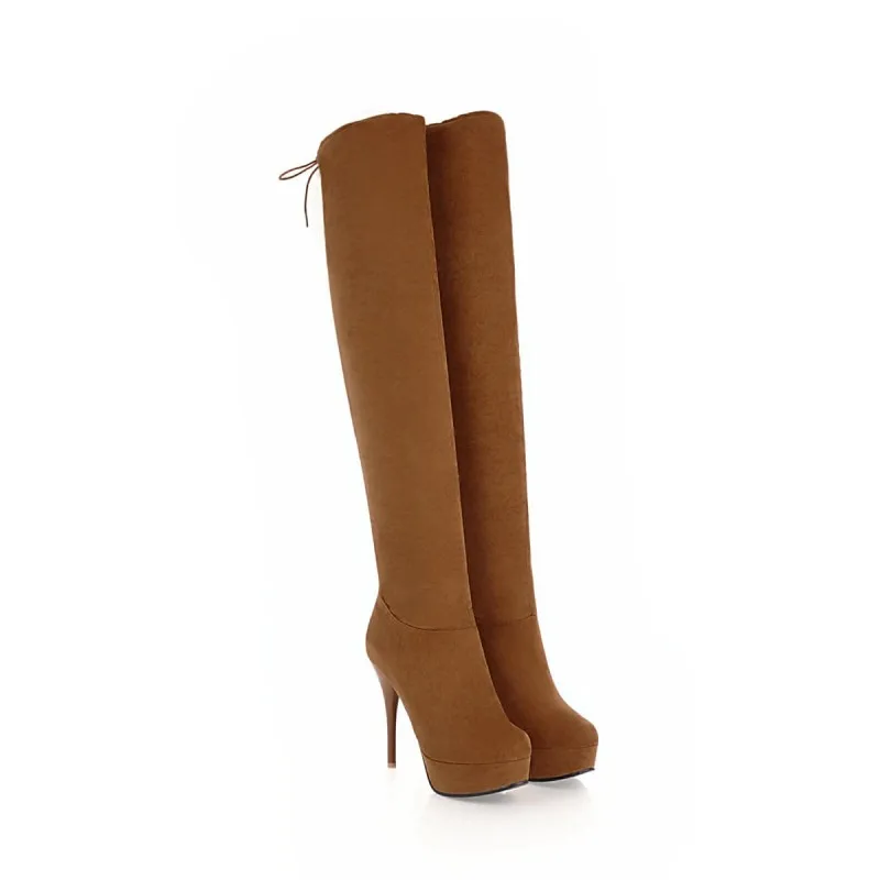 Сапоги выше колена ботфорты на ремешке без застежки большие размеры 9/10/11-17 | Обувь