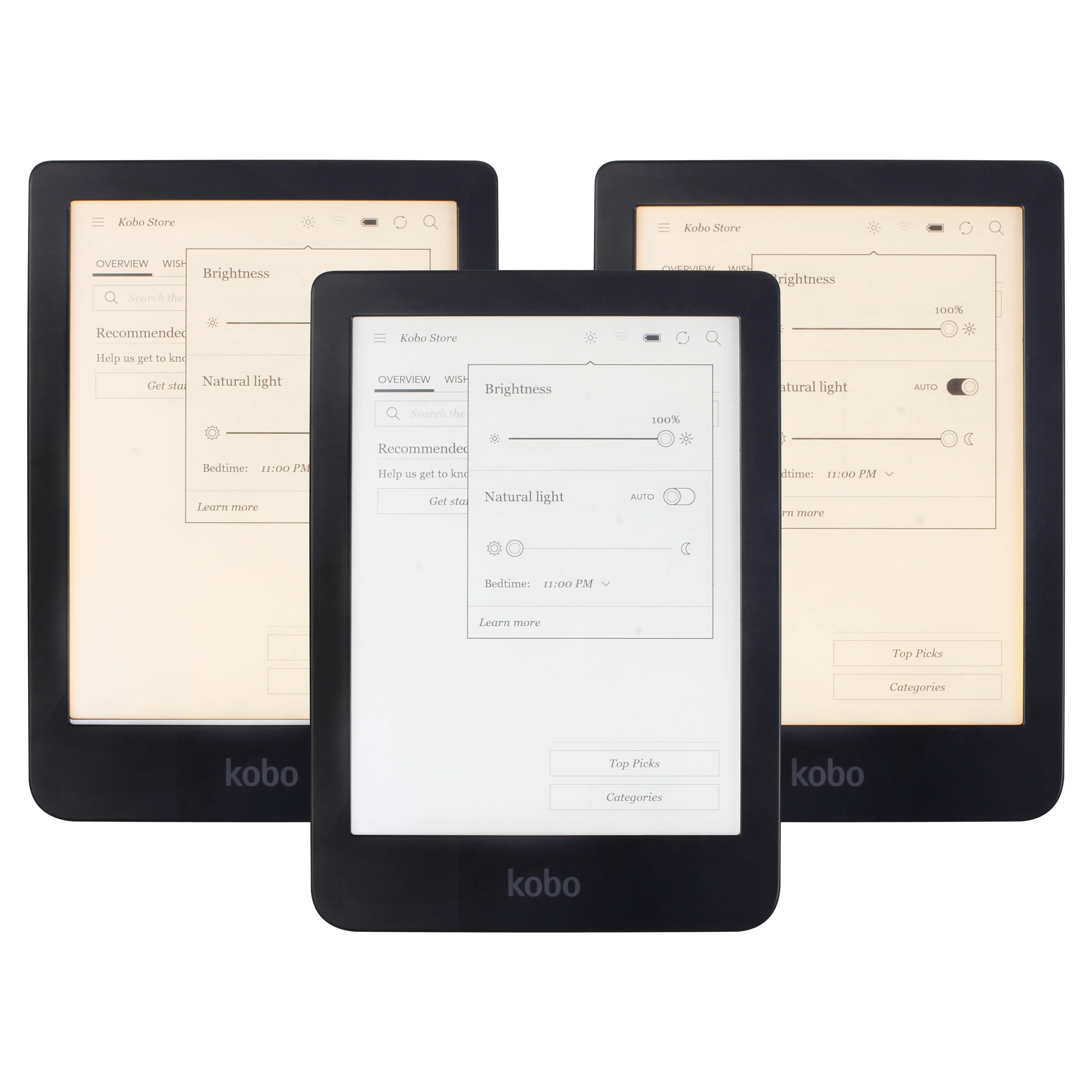 KOBO-Lector de libros electrónicos Clara HD N249, eReader de pantalla táctil con luz frontal en color blanco cálido