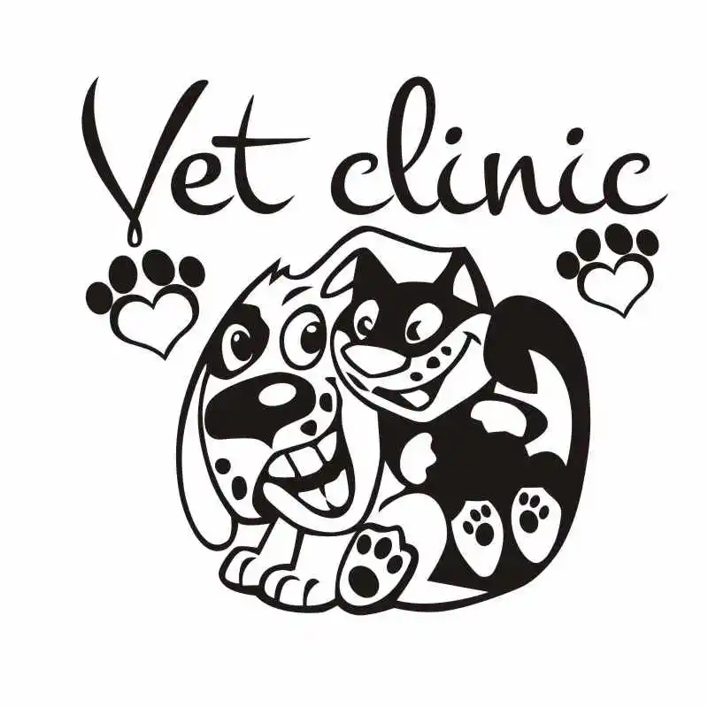 Салон для ухода за собакой Pet Shop стикер наклейка плакаты виниловые настенные художественные наклейки Parede Декор Фреска Pet Shop стикер