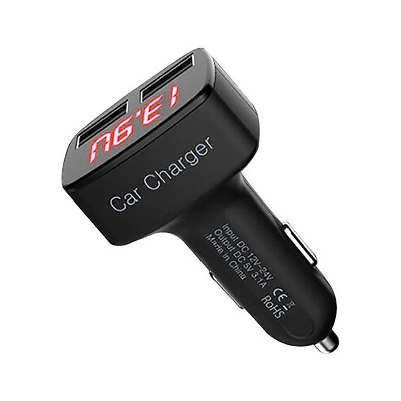 4 в 1 Dual USB интеллигентая (ый) автомобиль Зарядное устройство быстрой DC 5V 3.1A