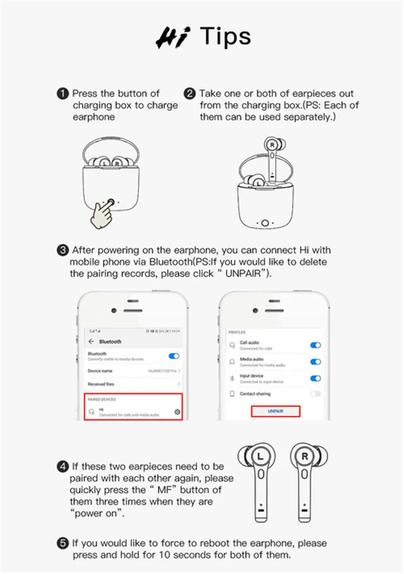 Bluedio Bluetooth 5.0 Sports Waterproof Ear Hook Wireless Headset earbuds Touch