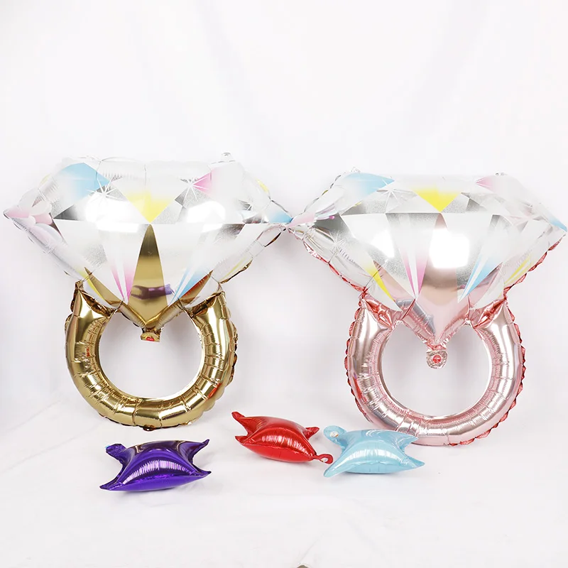 Свадебное кольцо с бриллиантом из майлара 1 шт. 61*64 см цвета шампанского вечерние