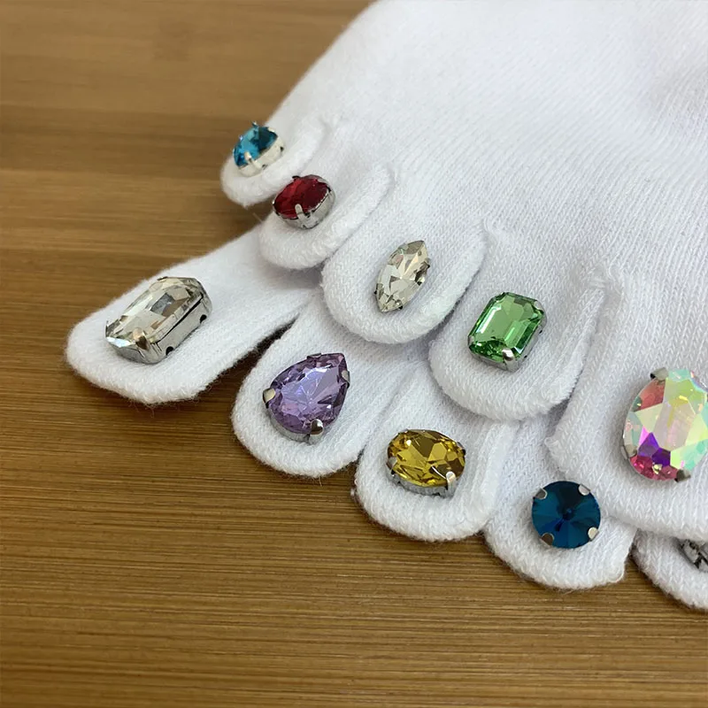 

Ins Shiny Diamond Five Finger Socks Women Fashion Funny Manicure Crystal Socks With Toes Woman Sock Harajuku