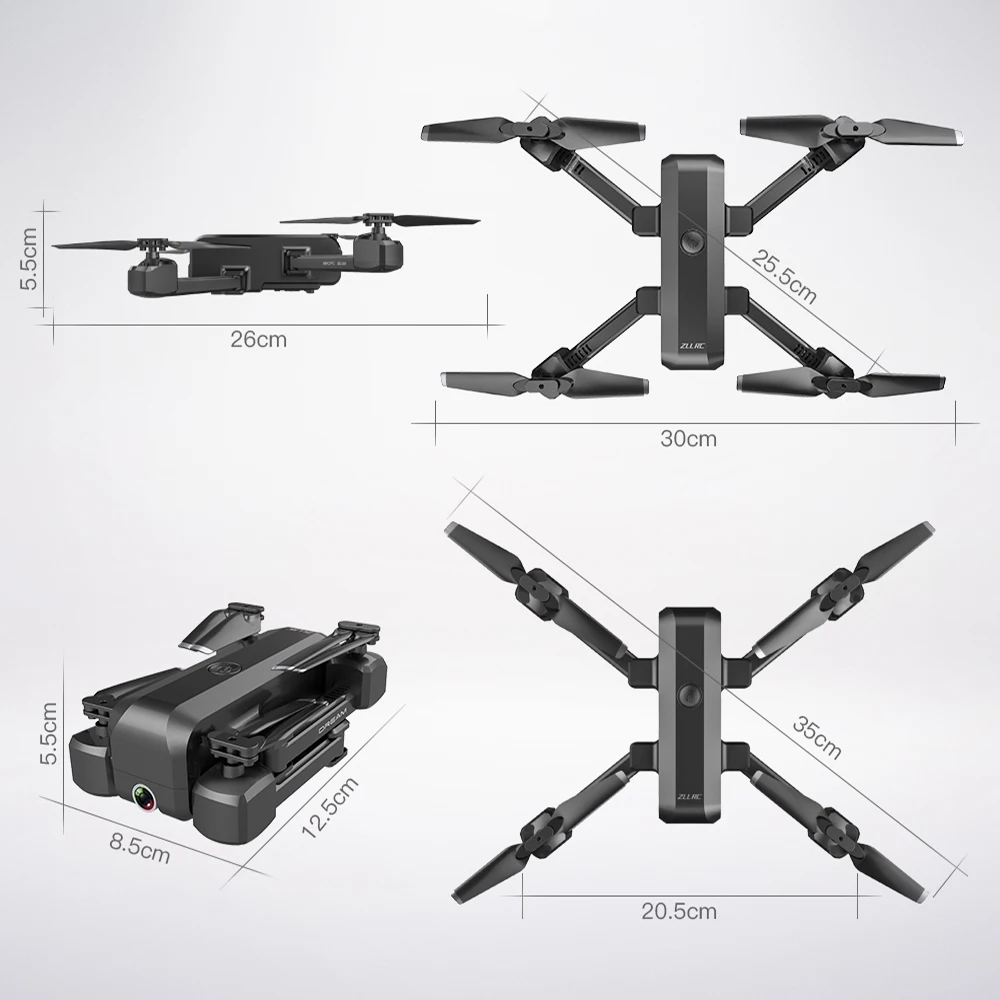 Складной Радиоуправляемый Дрон 4K с камерой HD Dual 50X профессиональный Квадрокоптер