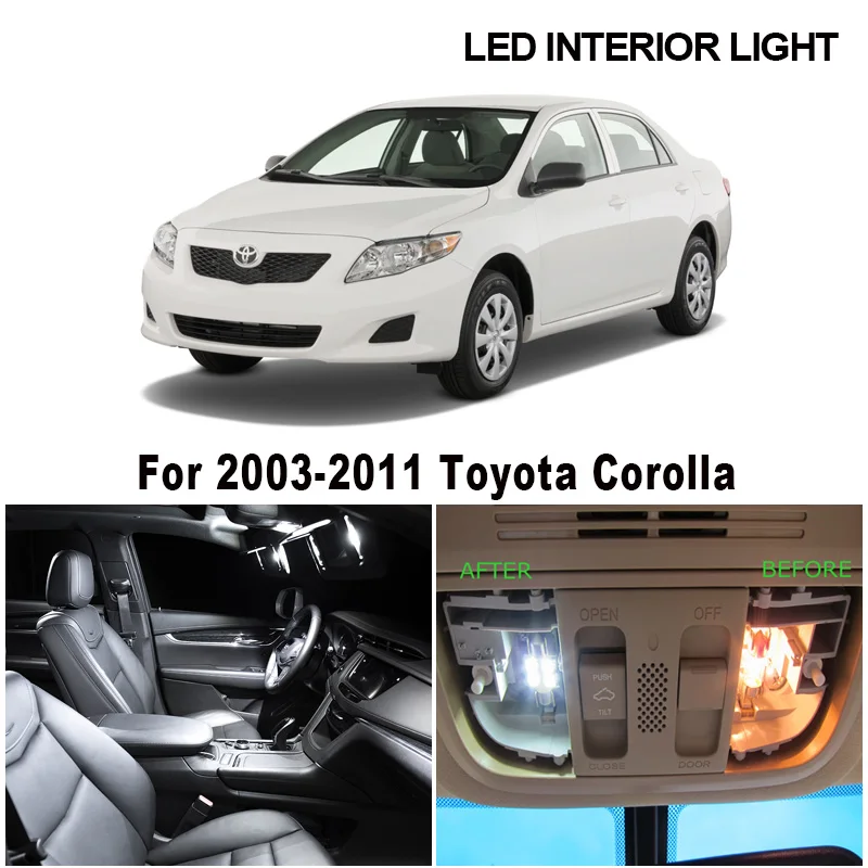 8 шт. белый без ошибок светодиодный светильник s лампа внутренняя посылка