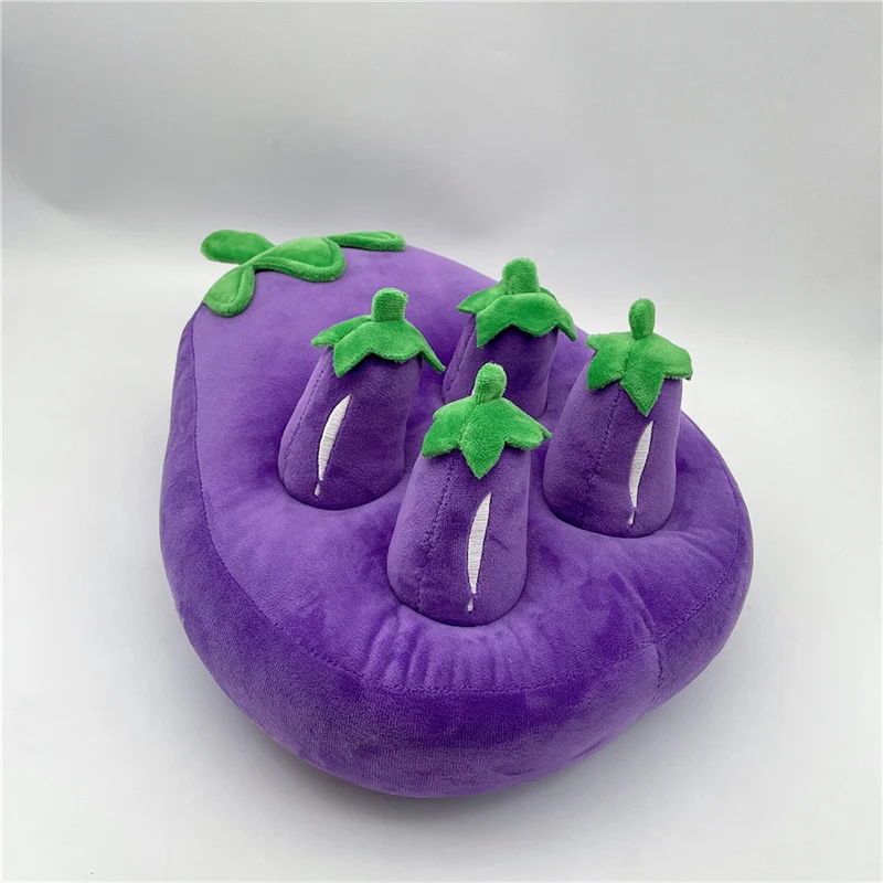 

Cute Cartoon Creative Can Pull Out Eggplant Floor Plush Toy Pillow Cushion Floor Sofa Decoration Ornaments Child Companion Gift