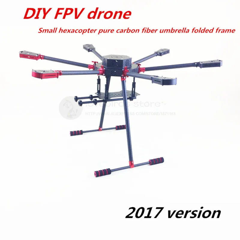 Алюминиевый складной зонт DIY FPV маленький hexacopter рама из чистого углеродного