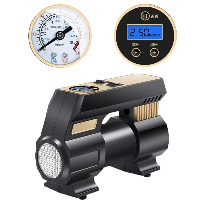 

Electric Tire Inflator Car Motorcycle Air Compressor Tyre Pumb with LED Lighting for Inflate at night