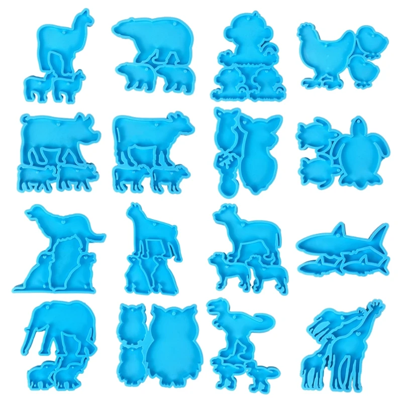 

Silicone Mold Animal Shaped Keychain Epoxy Resin Mold Key Chain Pendants Silicone Mould DIY Crafts Decorations Casting Tools