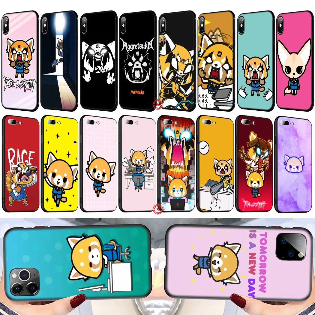 Y5 Aggretsuko милый мультяшный Мягкий силиконовый чехол для iPhone 11 Pro XS Max XR X 8 7 6 6S Plus 5 5S