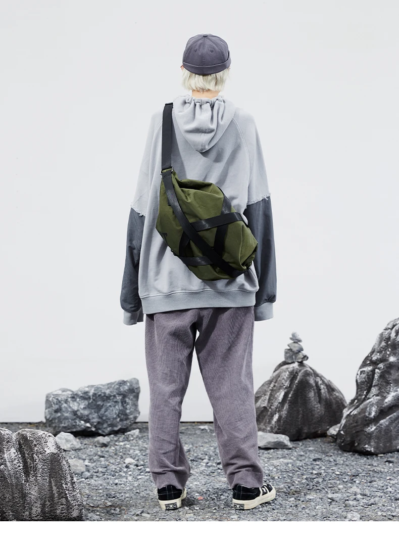 

Nylon Big Messenger Bag Men Chest Bag Casual Canvas Crossbody Bag Travel Hiking Messenger Fashion Shoulder Men Waist Bag DF50MB