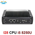 Partaker безвентиляторный мини-компьютер с процессором Intel Core i5 8250U 1 * DDR4 SATA + M.2 2280 Промышленные ПК с Windows 10 HTPC Nuc Dual Lan DP HDMI