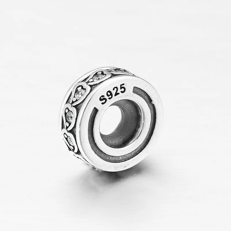 Креативные серебряные бусины-разделители с кубическим цирконием сделай сам в