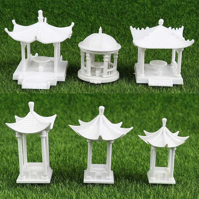 

Dollhouse Micro-landscape Mini Assembled Pavilion White Dome Pavilion Home Decor Accessories Modern