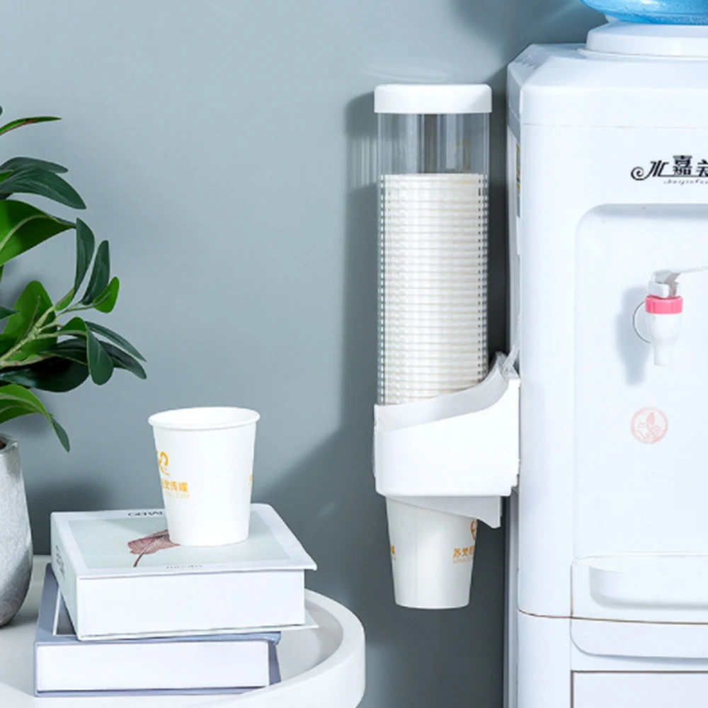 

Disposable Paper Cup Dispenser Plastic Cup Holder Water Dispenser Wall Mounted Automatic Cup Storage Rack Cups Container Popular