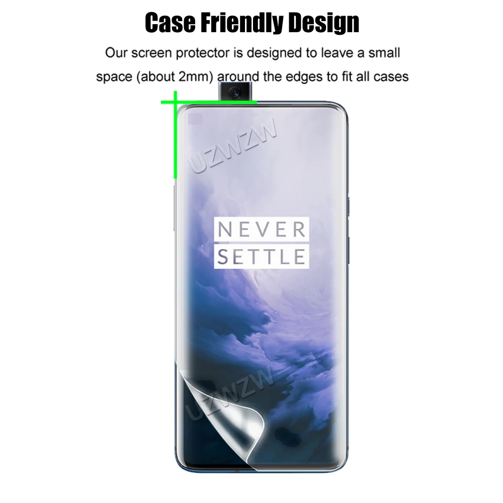 3pcs for oneplus 7 pro screen protector soft hydrogel film 3d curved full coverage free global shipping