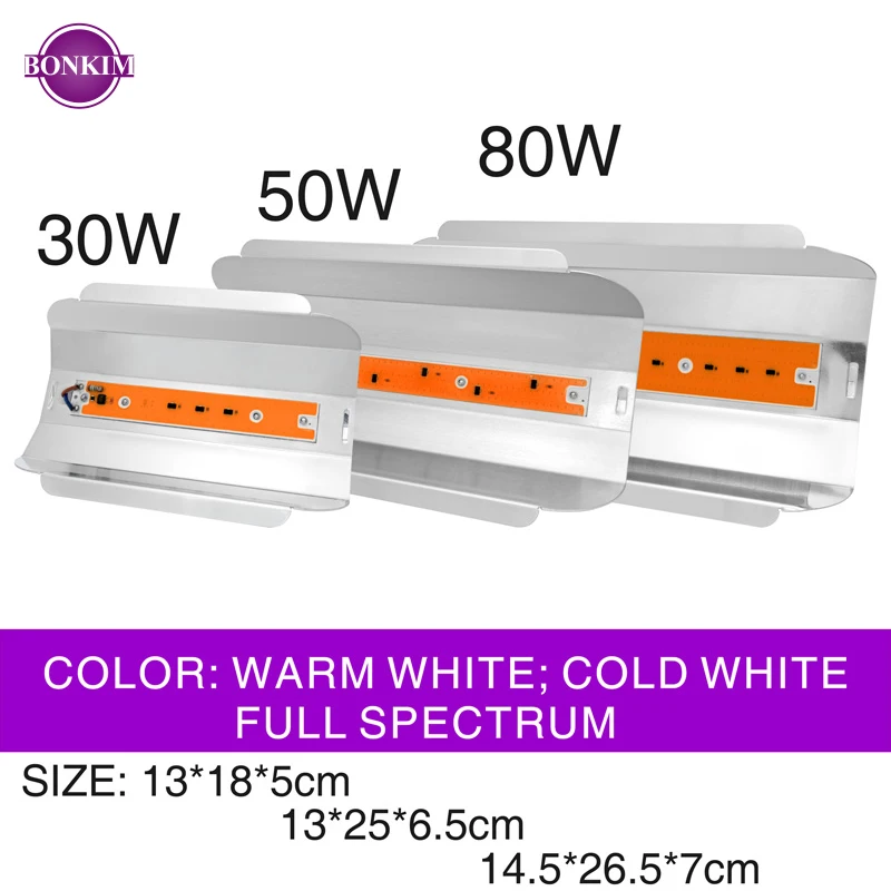Светодиодный прожектор для выращивания света 50 Вт 80 30 фитолампа полного спектра