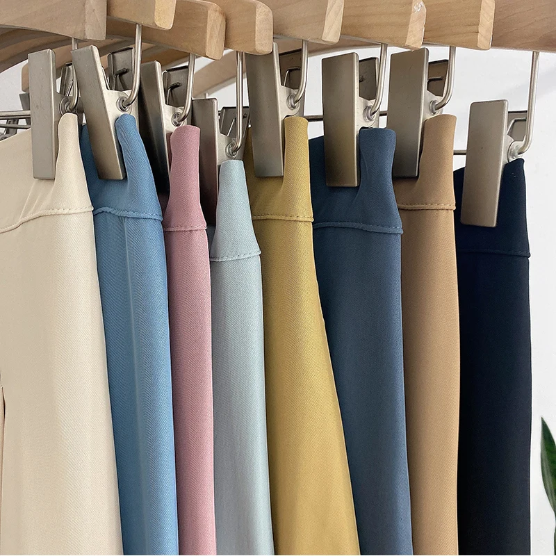 

TIGENA Elegant Office Lady Mid-length Skirt Women 2021 Summer Casual Solid A Line High Waist Midi Long Skirt Female with Button
