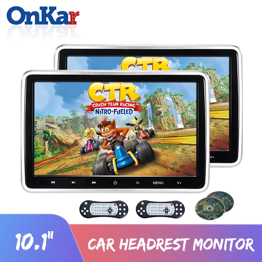 Портативный DVD плеер ONKAR 10 1 дюйма с подголовником HDMI USB|Мониторы для авто| |