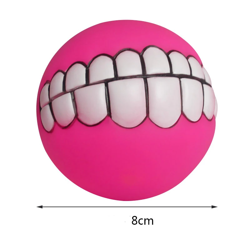 

Dog Toy Ball Teeth Funny Trick Toy Silicone Chew Squeaker Squeaky Toy Sound Puppy Interactive Toy for Dog