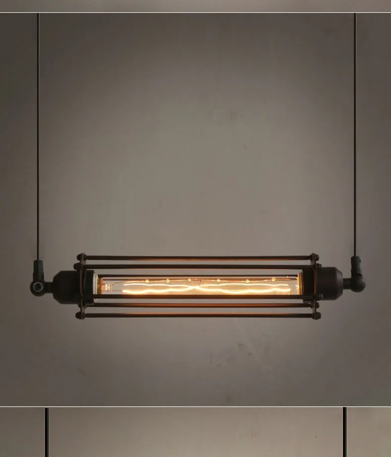 Винтажный подвесной светильник Современная Цилиндрическая Люстра для кухни