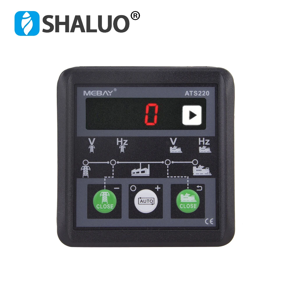 Mebay Ats220 Genconjunto Ats Interruptor Controlador Automático Manual Display Led Gerador de Controle Módulo Painel 836v Peças e acessórios do gerador