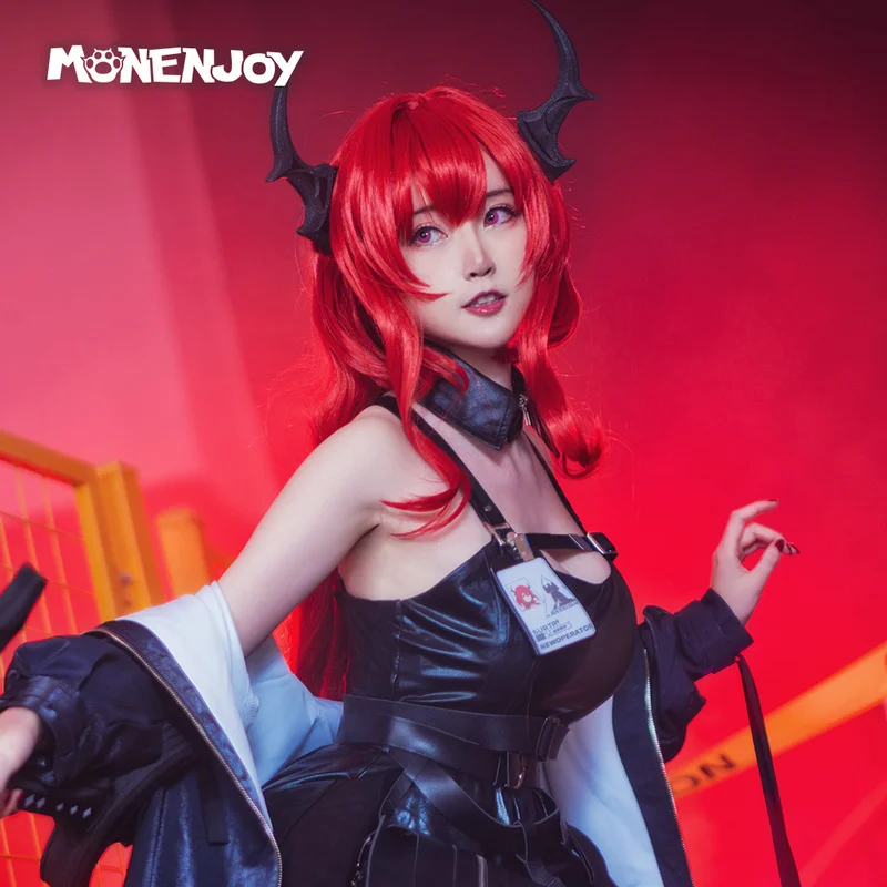 Парик для косплея Monenjoy Arknights Surtr красный длинные волосы | Тематическая одежда и
