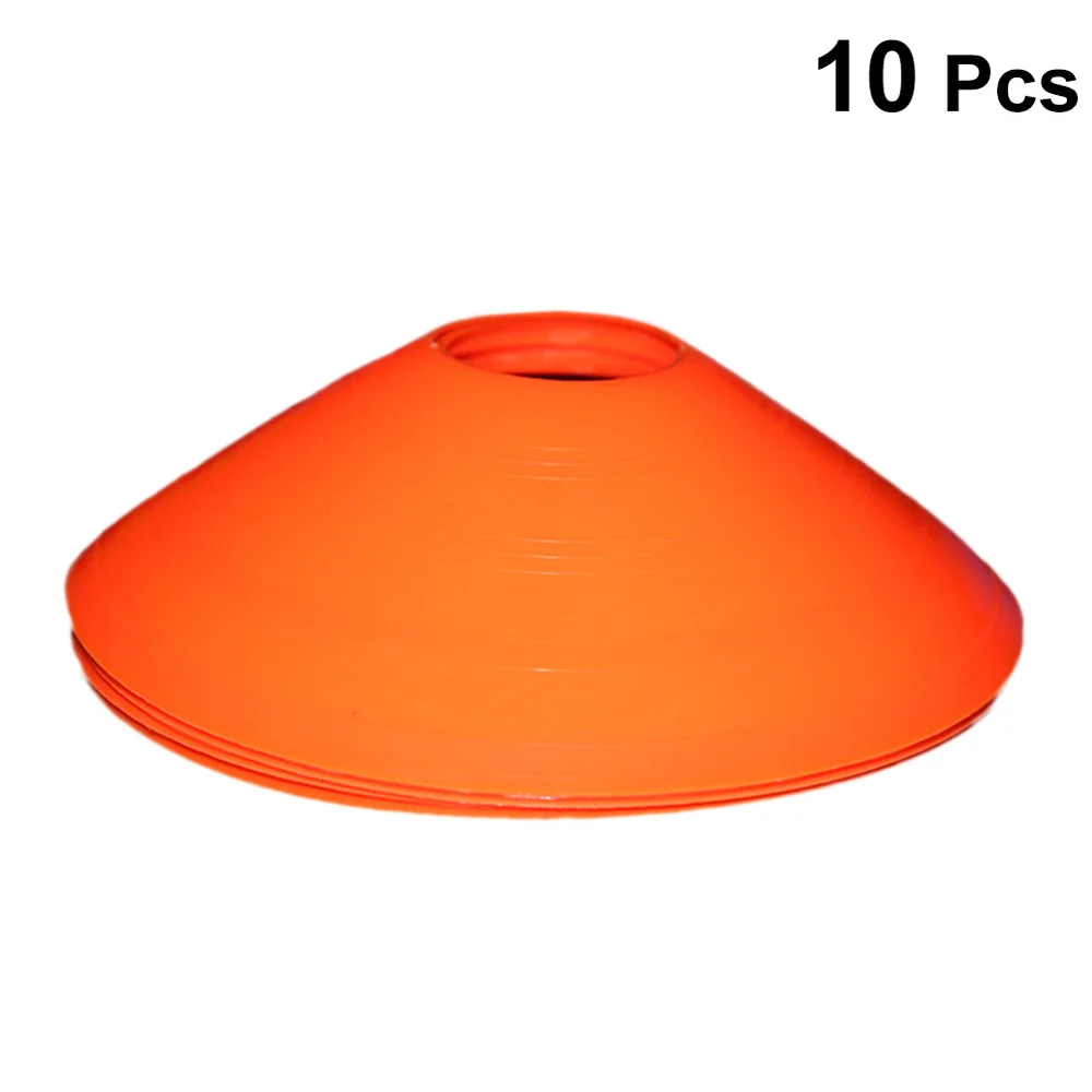

10PCS Disc Cone Sets Sports Training Gear with Carrier for Soccer, Football Training & More (Orange)
